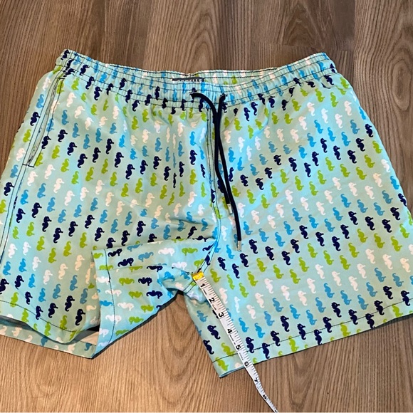 Capelle Blue Seahorse Short Lined Swim Trunks Board Shorts Surf Mens size 2XL - Picture 2 of 7